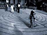 A labyrinth in the church, France