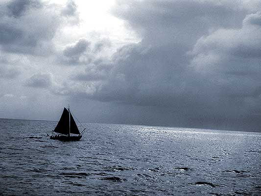 The yacht near Terschelling